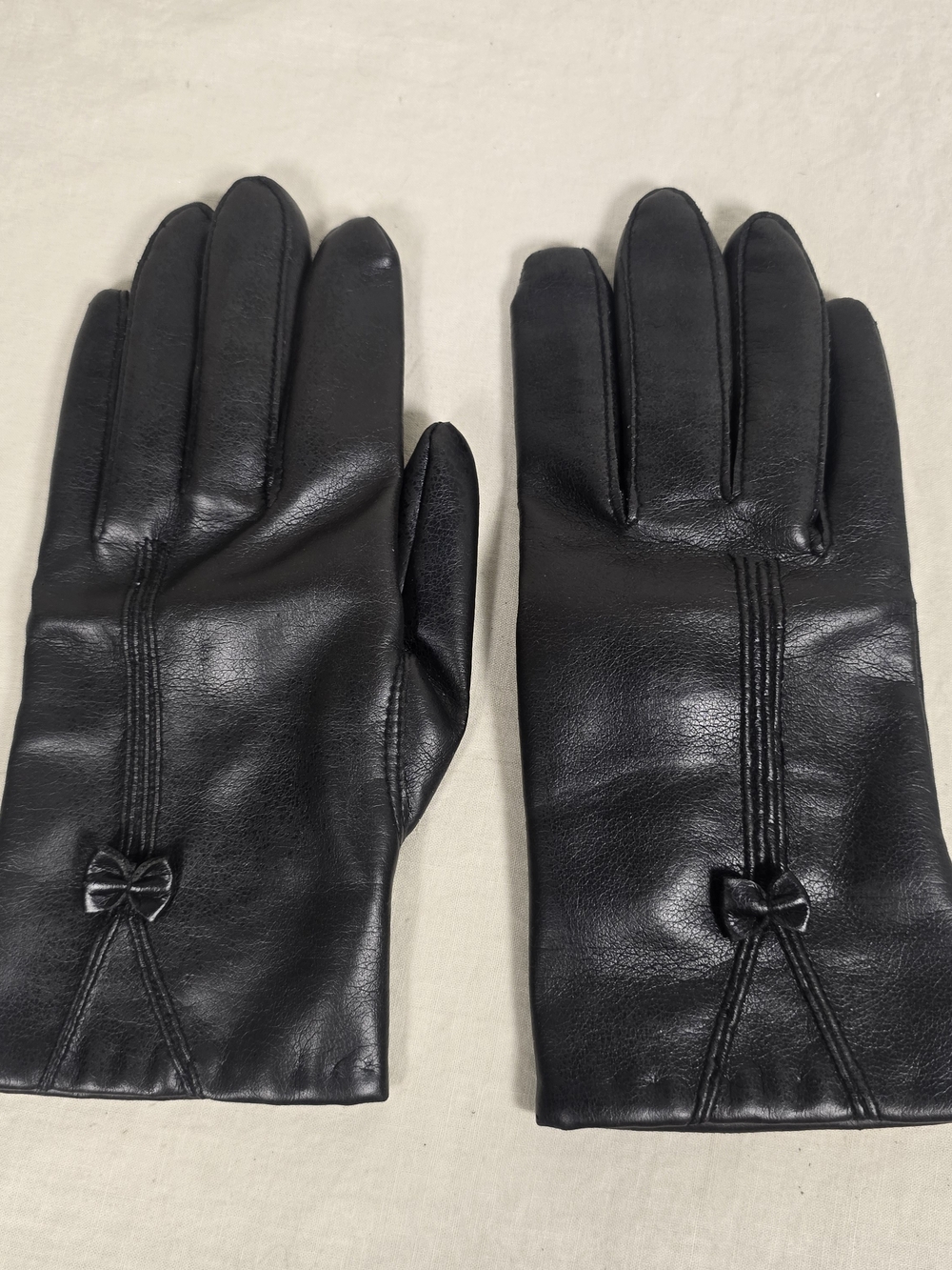 Women’s Black Bow Dress Gloves 9” Wrist Length Retro Feminine Formal
